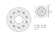 Disque de frein AV rond flottant Brembo Serie ORO 78B40863